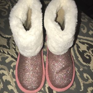 Sparkling pink boots